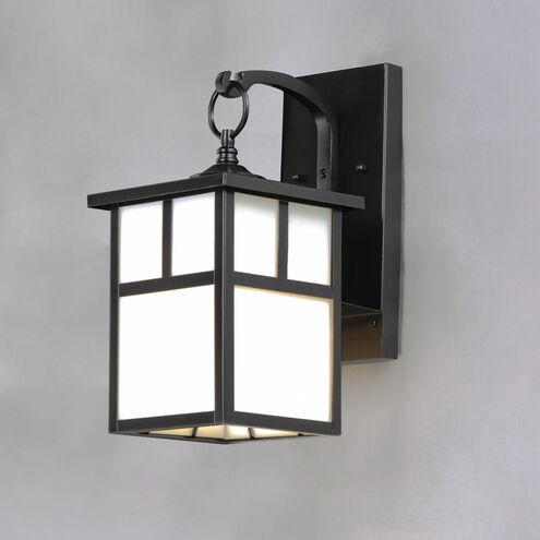 Coldwater 1 Light 16 inch Black Outdoor Wall Mount in White