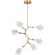 Blossom LED 31.8 inch Novel Brass Chandelier Ceiling Light in 3000K LED, Modern Vine