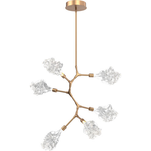 Blossom LED 31.8 inch Novel Brass Chandelier Ceiling Light in 3000K LED, Modern Vine