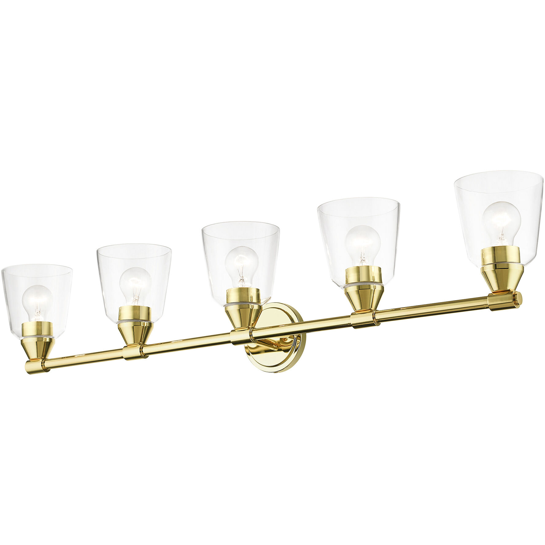 Catania 5 Light 42 inch Polished Brass Vanity Wall Sconce Wall Light, Large