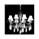 Tassel 8 Light 29 inch Silver Crystal Chandelier Ceiling Light