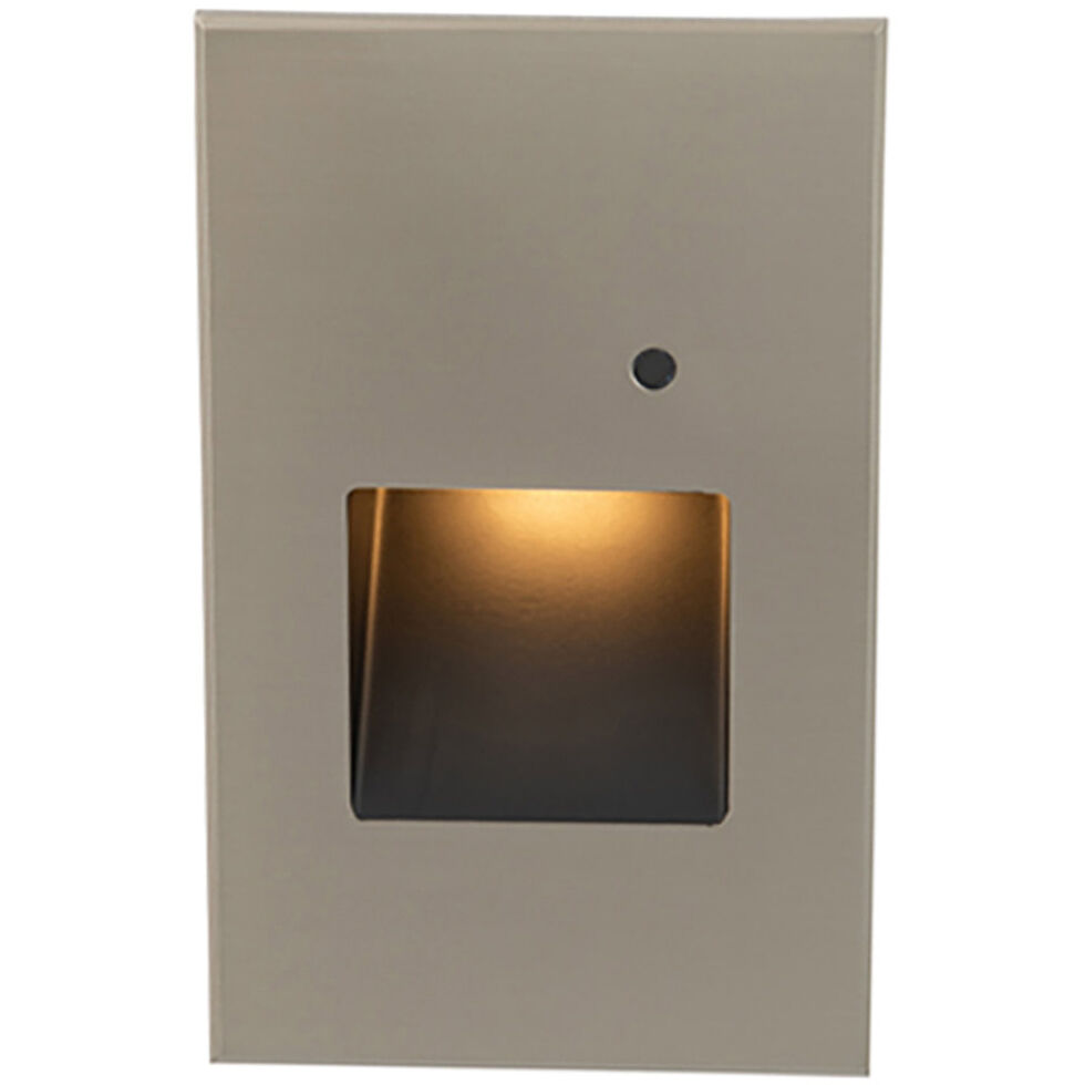 Tyler 120 3.8 watt Brushed Nickel Step and Wall Lighting in Amber, WAC Lighting