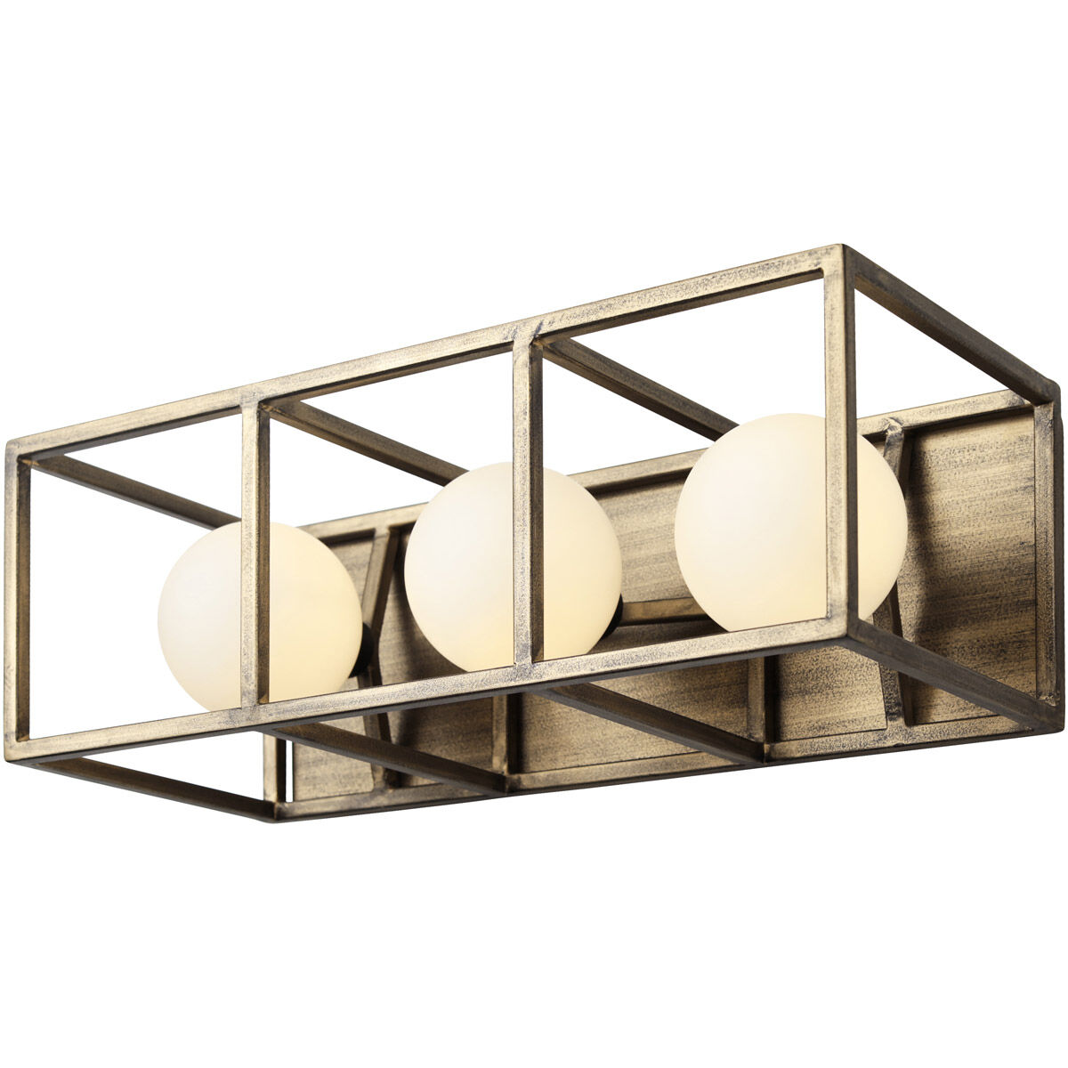 Plaza LED 14.38 inch Havana Gold and Carbon Bath Vanity Wall Light