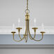 Cranford 5 Light 24 inch Antique Brass Chandelier Ceiling Light