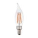 Allison LED CA10 Flame Tip E12 Candelabra Base 5.30 watt 3000K Filament LED Bulbs, Pack of 60