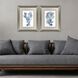 Shibori Coral Blue Framed Art
