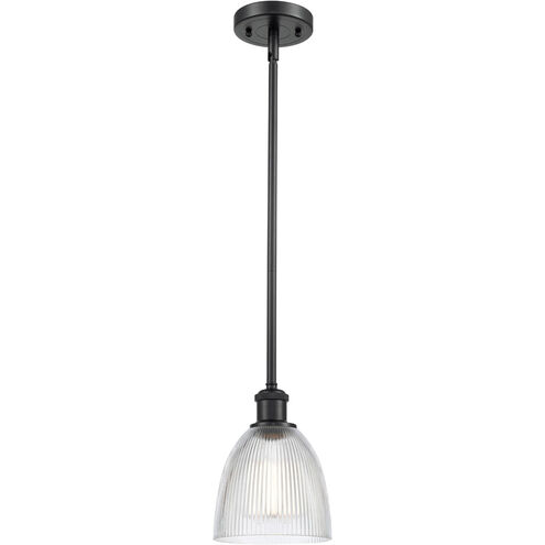 Ballston Castile 1 Light 6 inch Matte Black Pendant Ceiling Light in Clear Glass, Ballston