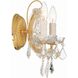 Maria Theresa Sconce Wall Light in Clear Hand Cut, Gold