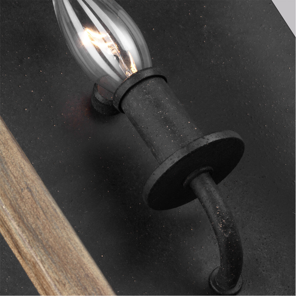 Sean Lavin Gannet 1 Light 8.63 inch Weathered Oak Wood / Antique Forged Iron Wall Sconce Wall Light