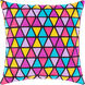 Geometry 20 X 20 inch Black/Sky Blue/Bright Purple/Bright Pink Pillow Kit, Square