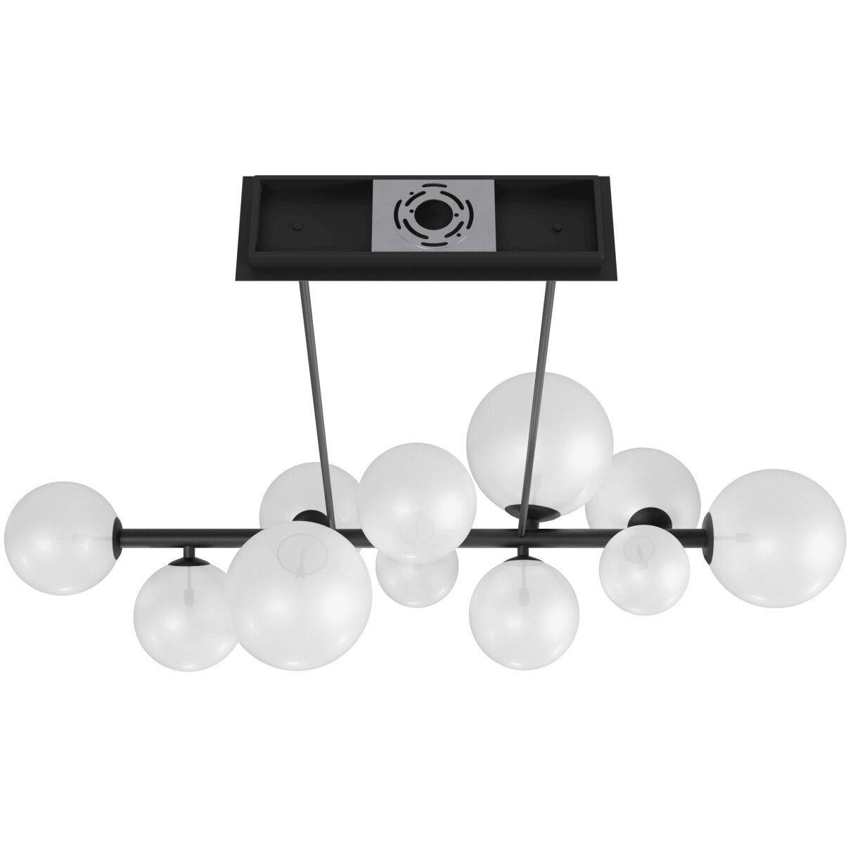 Delilah 12 Light 19 inch Black Chandelier Ceiling Light