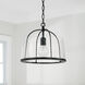 Madison 1 Light 13 inch Matte Black Semi-Flush Mount Ceiling Light, Convertible Dual Mount
