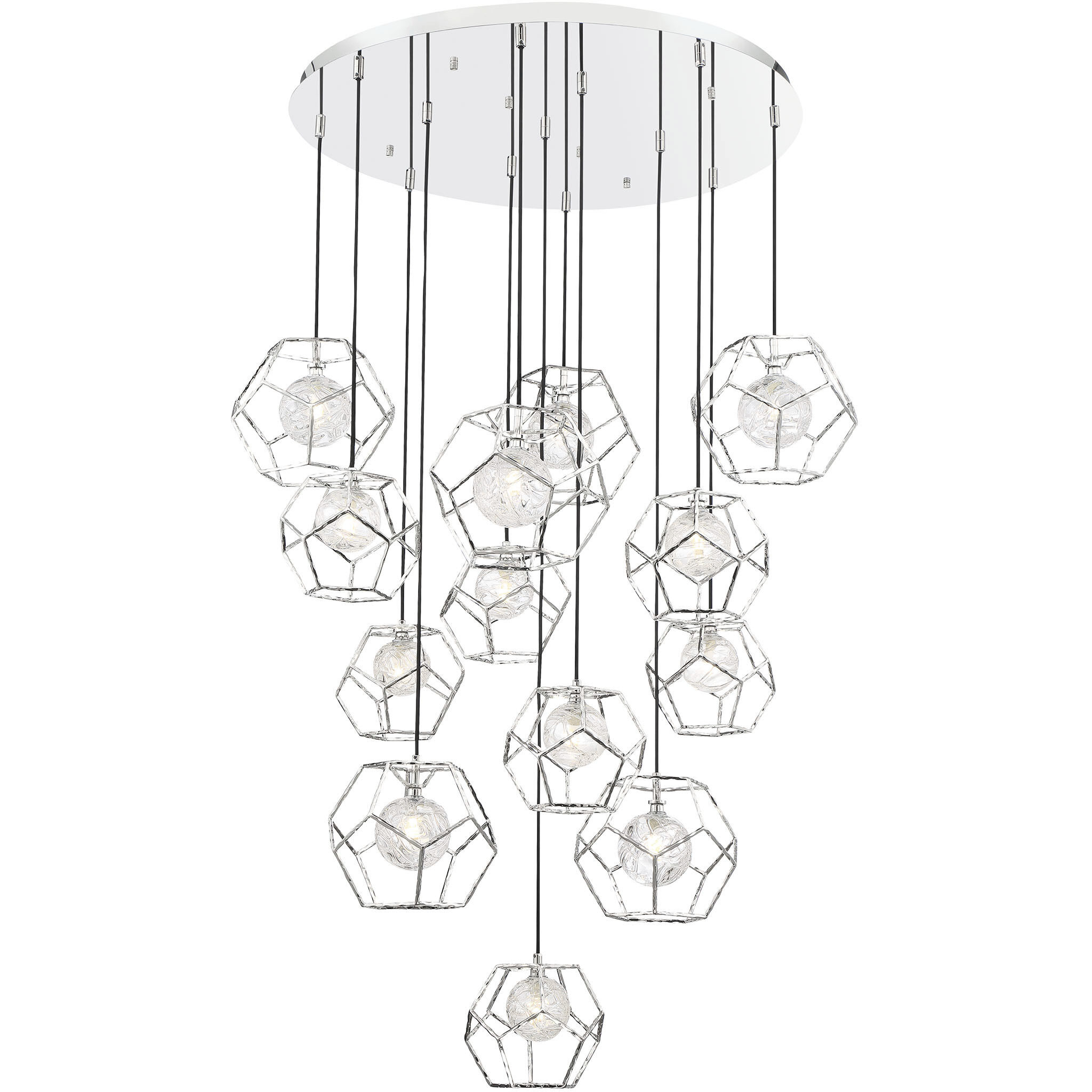 Norway LED 18.5 inch Chrome Chandelier Ceiling Light