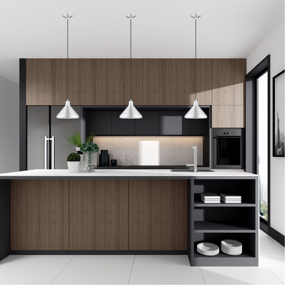 Allison 1 Light 11 inch Brushed Aluminum Mini Pendant Ceiling Light