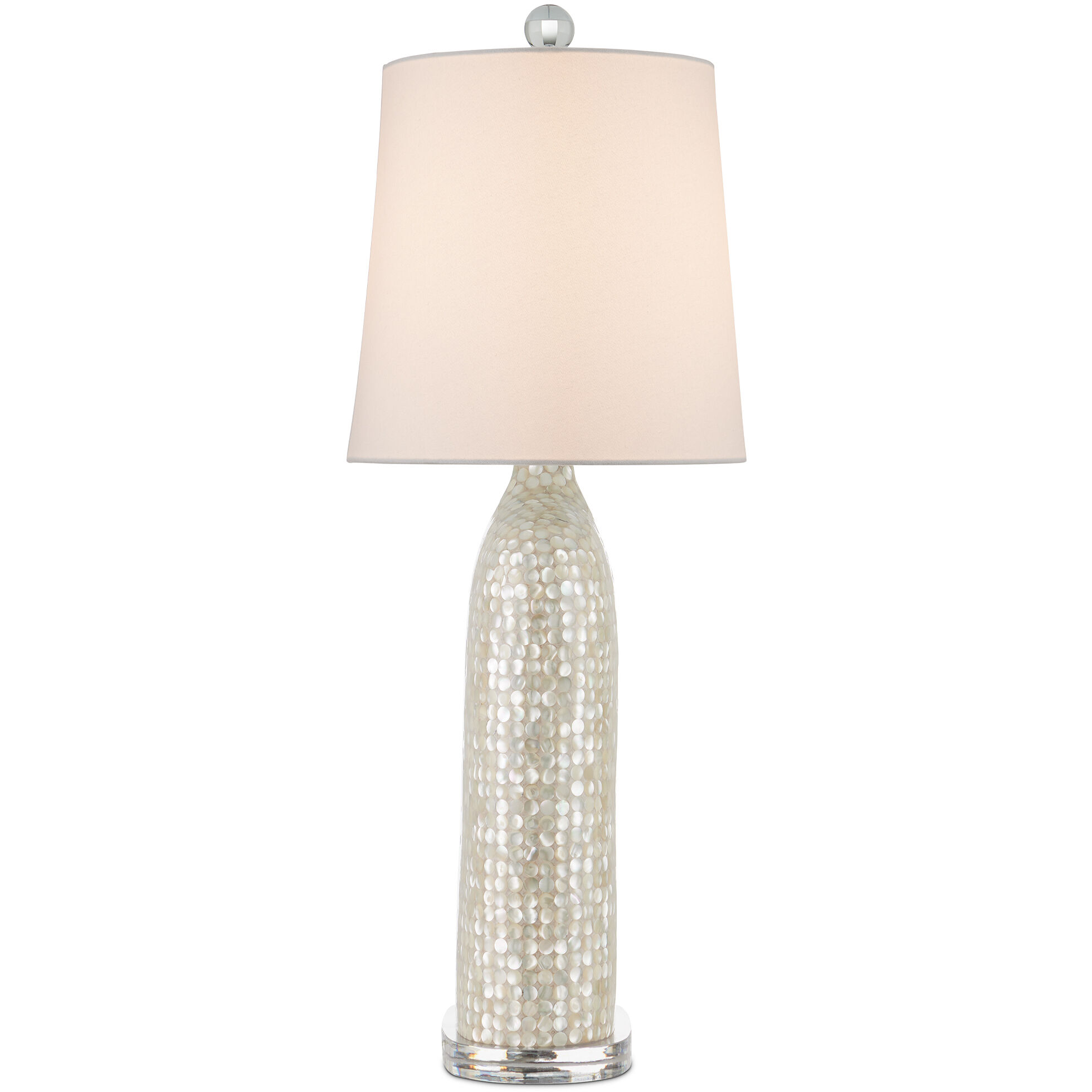 Gerri Dot 31.5 inch 150 watt White/Clear Table Lamp Portable Light