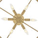 Simone LED 24 inch Burnished Gold Chandelier Ceiling Light in Alabaster, Drum