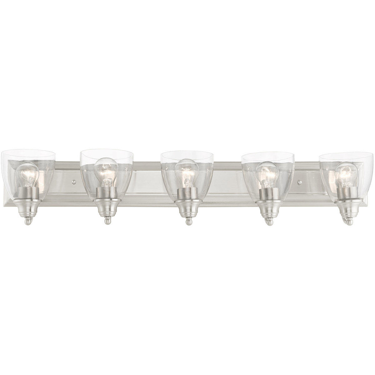 Birmingham 5 Light 36 inch Brushed Nickel Vanity Sconce Wall Light