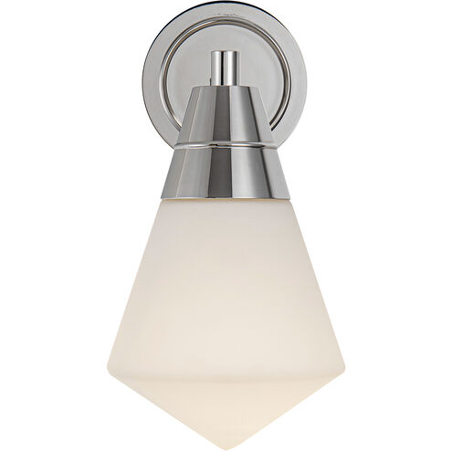 Willard 1 Light 6 inch Polished Nickel Bath Vanity Light Wall Light in Opal Glass