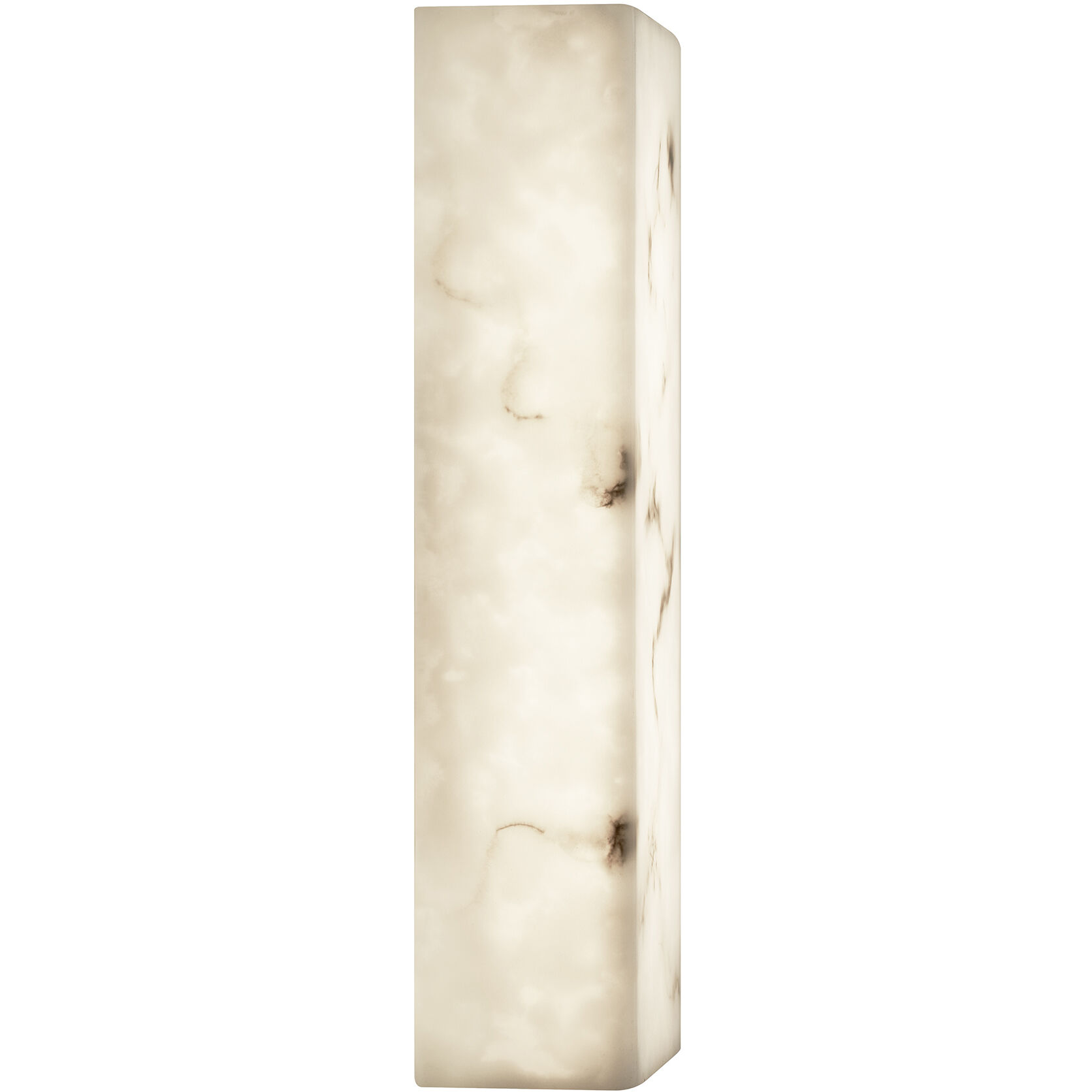 LumenAria Wall Sconce Wall Light in Brushed Brass, Faux Alabaster
