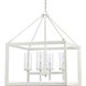 Smyth 4 Light 21 inch Natural White Chandelier Ceiling Light in Clear Glass