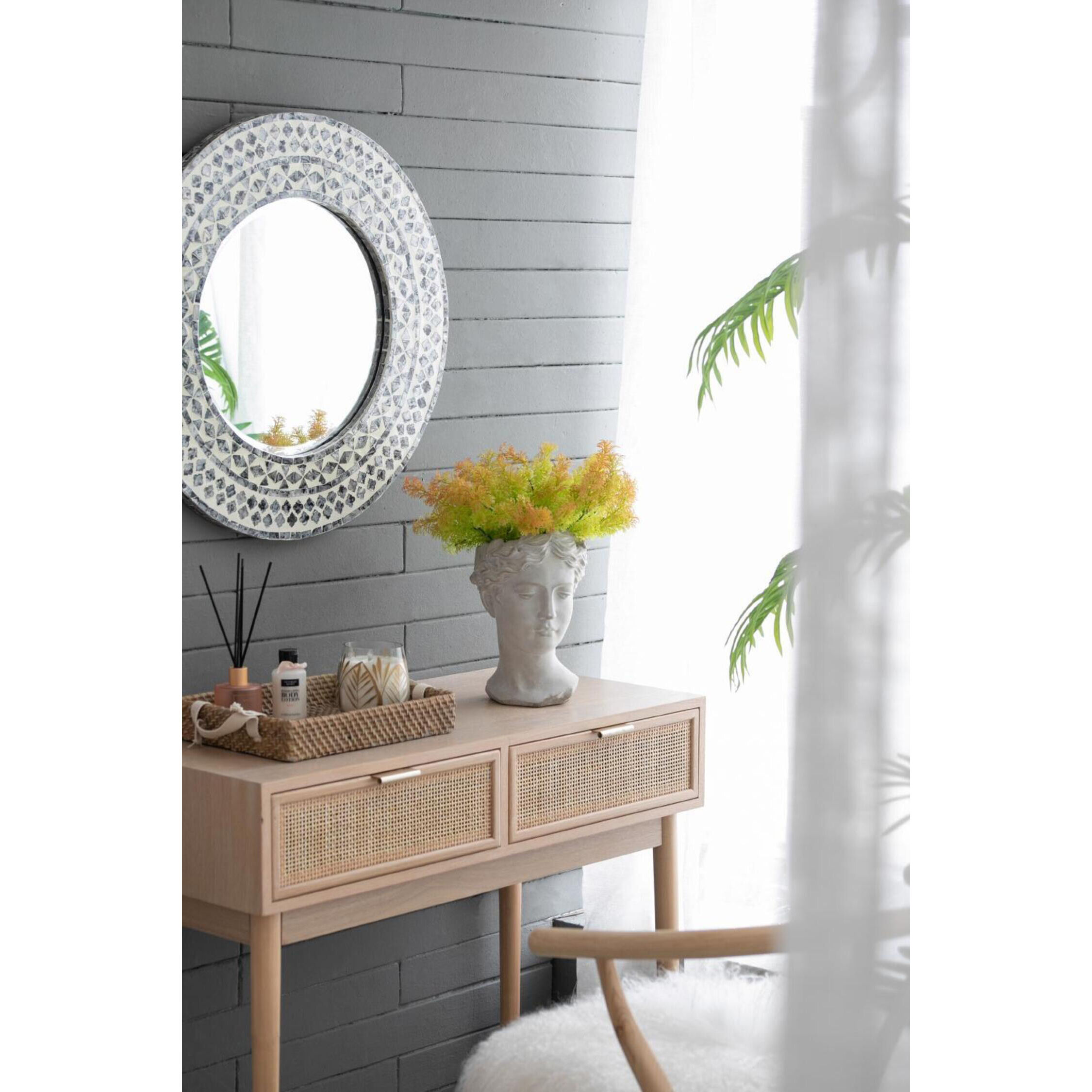 Visage White Wash Outdoor Vase