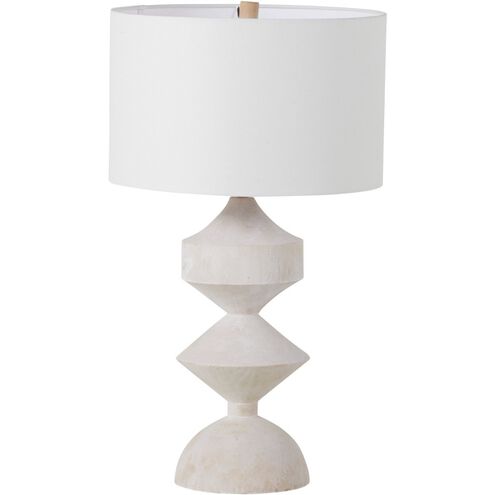Maddox 30 inch Plaster White Table Lamp Portable Light