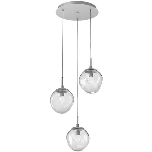 Aster LED LED Classic Silver Chandelier Ceiling Light, Round Multi-Pendant