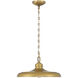 Crowne 1 Light 16 inch Legacy Brass Pendant Ceiling Light