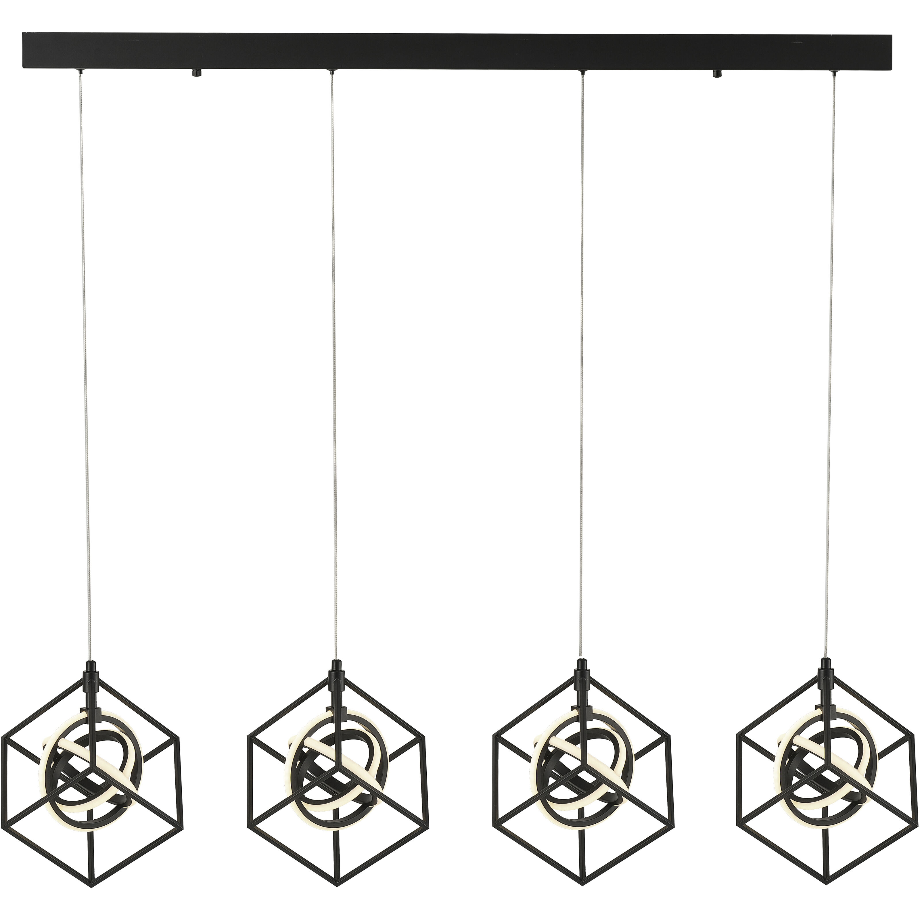 Tulip LED 44.48 inch Matte Black Island Light Ceiling Light 