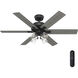 Fonthill 52 inch Matte Black with Dark Gray Oak/Matte Black Blades Ceiling Fan