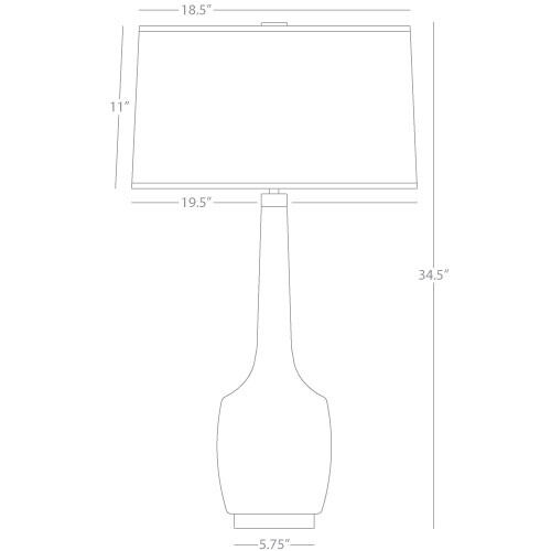 Delilah 34.31 inch 150 watt Ash Table Lamp Portable Light