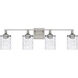 Colton 4 Light 33.5 inch Brushed Nickel Vanity Light Wall Light