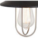 Galena LED 9.5 inch Matte Black and Satin Nickel Bathroom Light Wall Light in 1