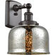 Ballston Bell LED 8 inch Oil Rubbed Bronze Sconce Wall Light in Silver Plated Mercury Glass