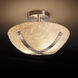 Dakota 2 Light 14 inch Brushed Nickel Semi-Flush Ceiling Light in Bamboo