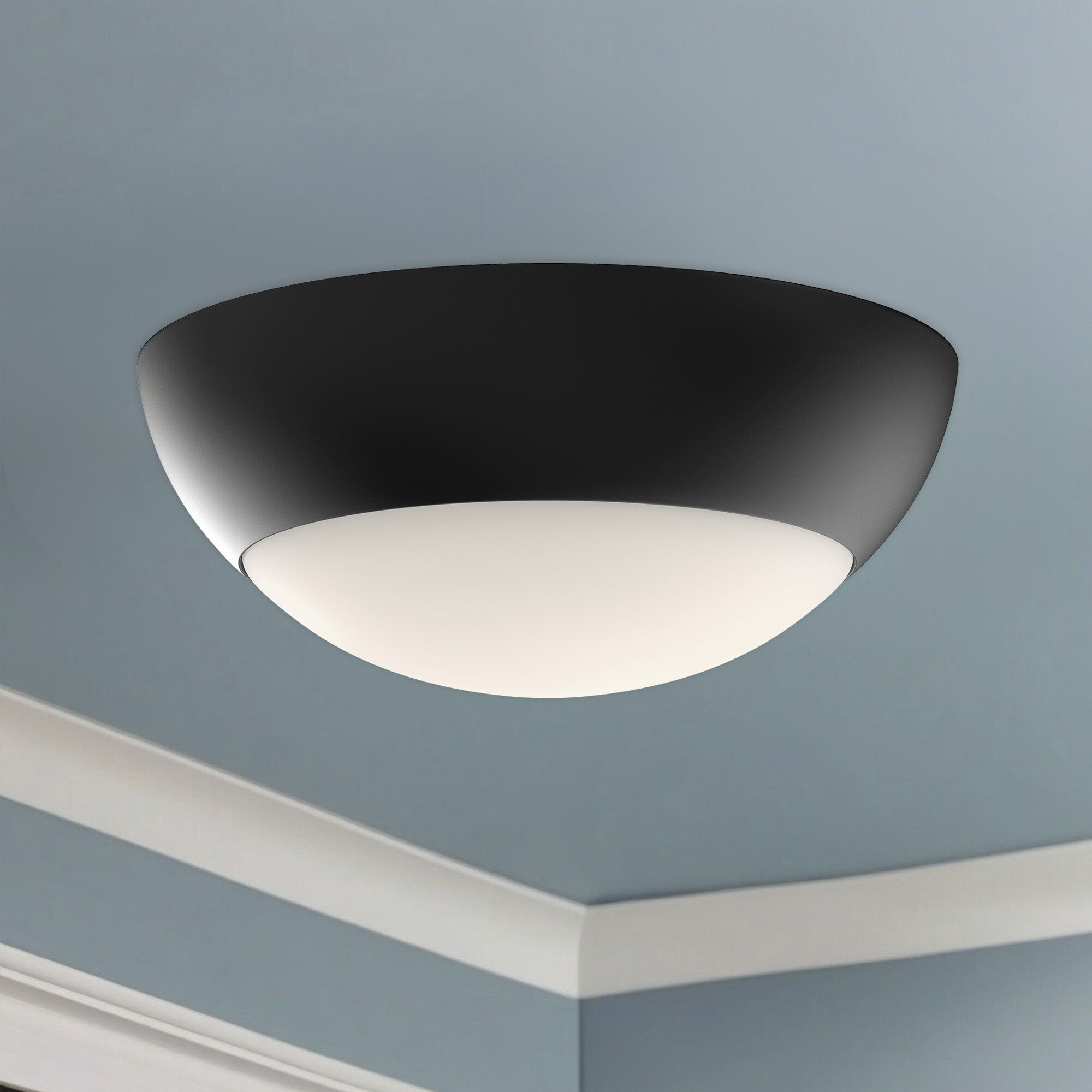 Alora Mood Rubio 2 Light 12.25 inch Matte Black Flush Mount Ceiling Light