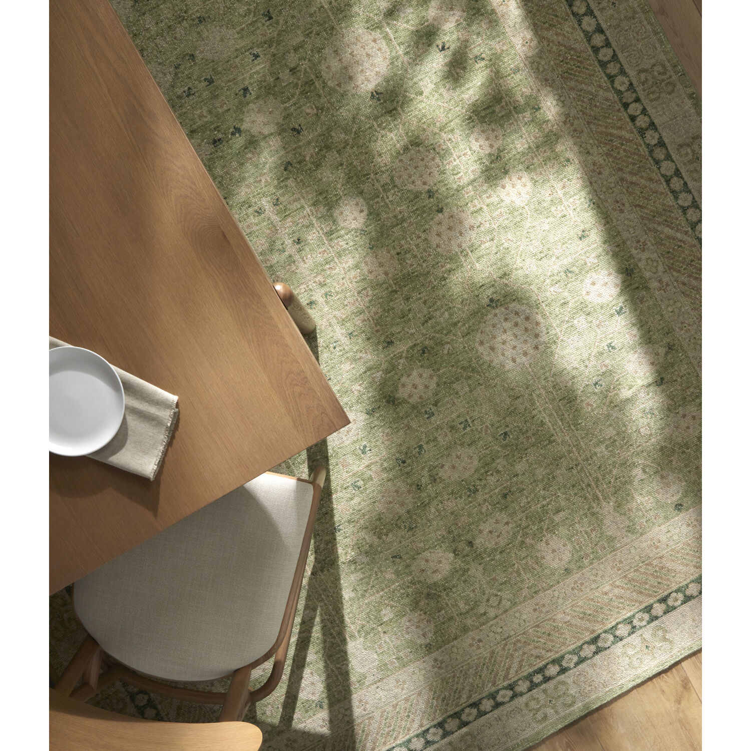 Marisa 120 X 96 inch Warm Grey / Ash / Sage Handmade Rug in 8 x 10