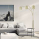 Marilyn 90 inch 28.00 watt Weathered Brass and Black Arc Floor Lamp Portable Light