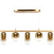 Refrax 5 Light 5.5 inch Aged Gold Brass Pendant Ceiling Light
