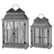 Scape 18.1 inch Zinc and Brown Lantern, Set of 2