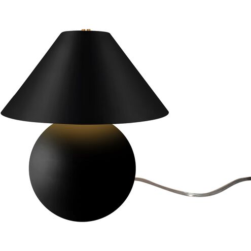 Portable 12 inch 120.00 watt Carbon Matte Black and Champagne Gold and Brushed Brass Portable Lamp Portable Light