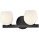 Mae 2 Light 15 inch Black Bath Light Wall Light