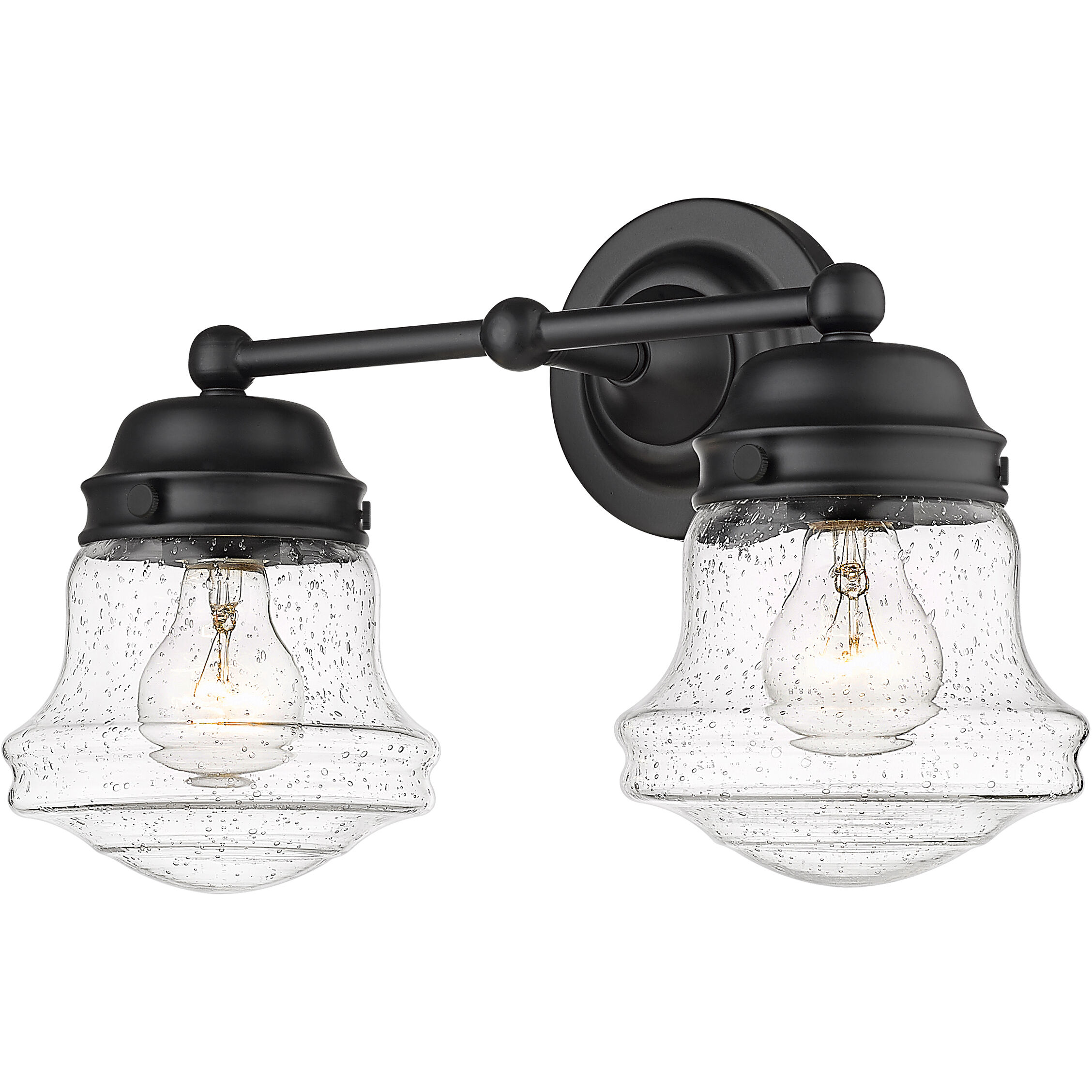 Vaughn 2 Light 15.5 inch Matte Black Vanity Wall Light