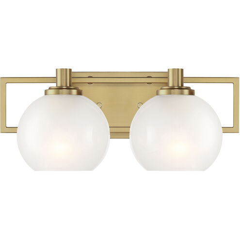Cowen 2 Light 16 inch Brushed Gold Vanity Light Wall Light