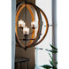 Anita 9 Light 31.5 inch Brown/Black Chandelier Ceiling Light in Natural