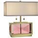 Celeste 21 inch 60 watt Polished Brass and Blush Table Lamp Portable Light