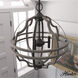Stone Creek 6 Light 19.25 inch Noble Bronze and White Washed Oak Pendant Ceiling Light