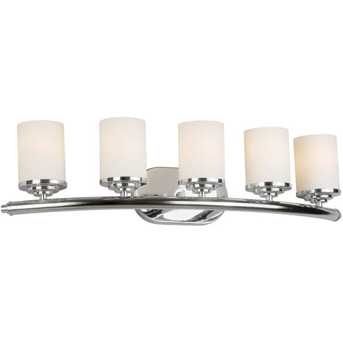 Ames 5 Light 29 inch Chrome Bath Bar Wall Light