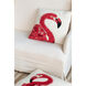 Anita 24 X 6.5 inch Red and White Pillow, Set of 2