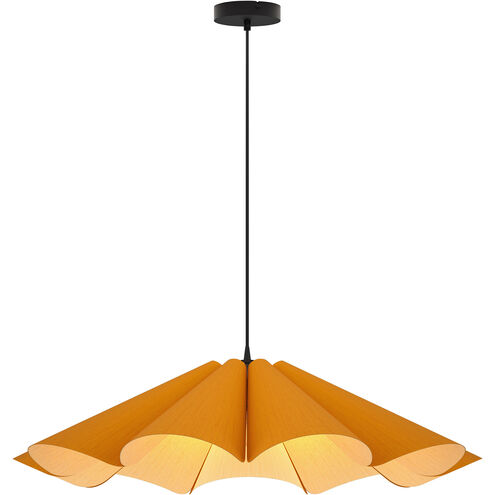 Delfina 1 Light 23.6 inch Black Pendant Ceiling Light in Ocher/Ash, 24 in, WEP Collection
